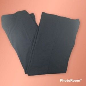 Womens Necessary Objects Gray Dress Pants Wide Leg 2Faux Pockets 10/M Flat Front